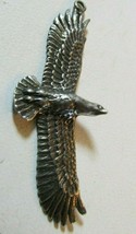 Vintage Sterling Silver American Bald Eagle Pendant &quot;Soaring Eagle&quot; 2&quot; - £120.27 GBP