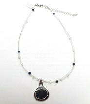 LIA SOPHIA Beaded Wire Pendant Necklace Signed  - $13.33