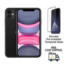 Apple iPhone 11 A2111 AT&T Only 64GB Black (Excellent) Installed Tempered Glass - $247.49
