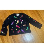 Gorgeous Vintage Michael Simon heavily embroidered sweater L Buy the Shoes! - £97.03 GBP