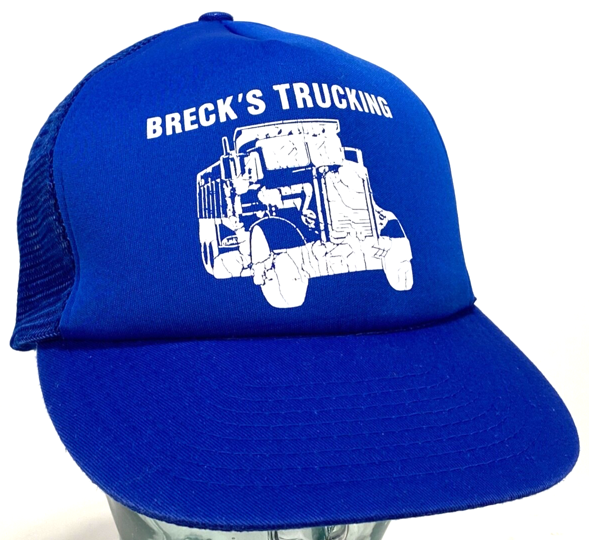 Breck&#39;s Trucking Hat-Mesh-Snapback-Trucker Cap-Semi Truck Diesel-Blue - $20.00
