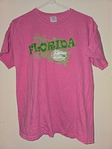 Gildan T-Shirt Women&#39;s Medium Short Sleeve Crew Florida Spell Out Graphi... - £10.16 GBP