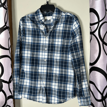 AeRopostale blue plaid, long sleeve button down shirt, size extra small - £10.99 GBP