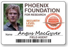 Angus MACGYVER NEW Name Badges with pin Fastener Halloween Costume Cospl... - £12.58 GBP