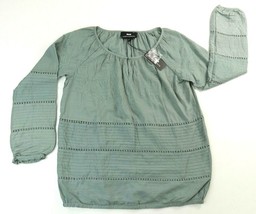 Coco Colette Sage Green Long Sleeve Peasant Blouse Cottage Core Top  Wm ... - $33.99