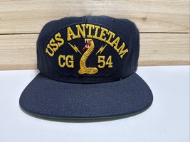 Vintage USS Antietam MILITARY Hat CG -54 Ship Hat New Made In USA By New... - $29.60