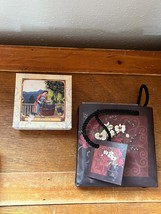 Lot of Small Gift Bag w Floral Note Pad &amp; 4 Cork Backed Coasters &amp; Small Box of  - £8.88 GBP