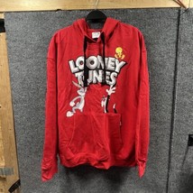 Looney Tunes Sweatshirt Youth 3XL (21) Red All Over Graphic Sweater LS Kids - £21.18 GBP