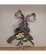 metal christmas tree with snowman Wall Decor - $10.80