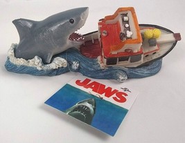 Jaws Bruce Aquarium Decoration Iconic Boat Attack Scene Great White Shark Decor - £19.92 GBP