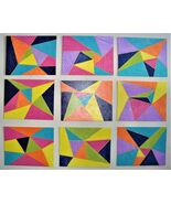 Original Triangles Signed Painting Geometric Triangle Art Set By Carla D... - $9,714.67 MXN