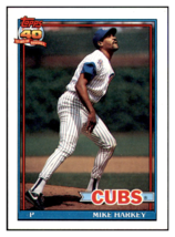 1991 Topps Mike Harkey    Chicago Cubs Baseball Card GMMGC - £0.93 GBP
