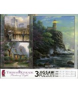 KINKADE 3 JIGSAW PUZZLES 100/300/500 PIECES CEACO NEW SEALED - $19.95