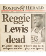 1993 Reggie Lewis Dead Celtics NBA Boston Herald Front Page ONLY DWJJ15 - $55.76 CAD