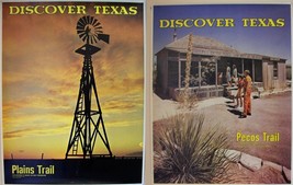 Vintage Discover Texas State Department Of Highways Posters Pecos, Plains Trail - £29.01 GBP
