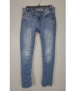 Buckle BKE Jeans Mens 28R Blue Denim Aaron Straight Skinny Measures 28 X 31 - £20.06 GBP