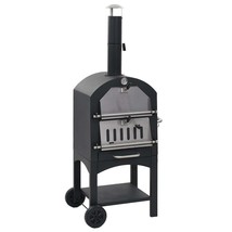 vidaXL Charcoal Fired Outdoor Pizza Oven with Fireclay Stone - £210.77 GBP