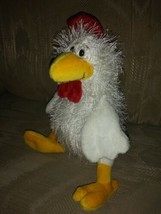 Ganz Webkinz Chicken Plush 9&quot; Beanbag White Stuffed Animal HM205 No Code... - £10.11 GBP
