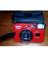 Konica Pop 35mm Point and Shoot Film Camera Red  Wrist Strap and Case - ... - $49.99