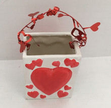 1995 valentine decoration ceramic shopping bag shape candy gift holder - $375.38 MXN