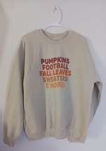 KITTENISH Long Sleeve Pullover Sweatshirt Pumpkin, Football Women&#39;s Size L - $262.42 MXN