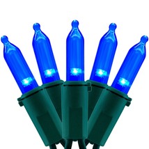 Blue Led Christmas Lights With Green Wire, 66 Feet 200 Count Ul Certifie... - $56.99