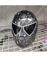 CASQUE DE MOTO NOIR SPIDER MAN CUSTOM AIRBRUSHED - $330.33