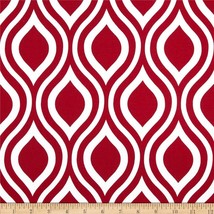 SAMPLE SALE RUNNER--Christmas Red and White Geometric ovals,Table Runner Wedding - £5.51 GBP