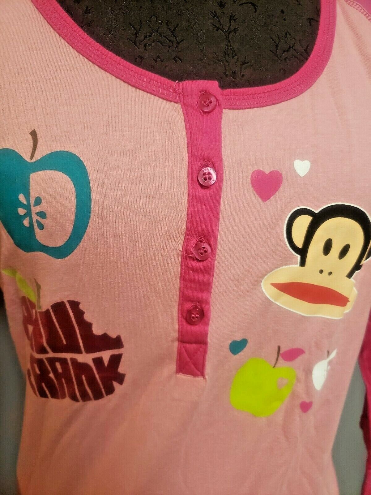 Primary image for Paul Frank Ladies Pink Night Shirt Pajamas Top L Monkey NEW w/ Tag FREE Shipping