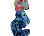 Stuffing Free Dino Chomp Dog Toy Squeak And Crinkle Blue 11in Bow Wow Pet - $23.99