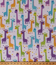 Flannel Giraffes Giraffe Animals Safari Kids Baby Flannel Fabric BTY D279.30 - £21.89 GBP