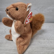 TY Beanie Baby Plush Nuts the Squirrel 1996 Retired PVC Pellets - £4.71 GBP