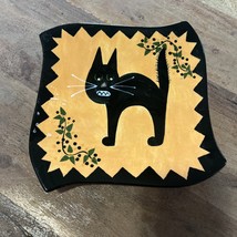 EXPRESSLY YOURS POTTERY 8” PLATE Dish Whimsical Black Cat 2004 - €14,86 EUR