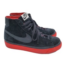 Nike Blazer High Premium Sneakers Mens Shoes Size 7.5 Black Red 346725-001 - £62.28 GBP