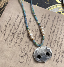 Final Fantasy 14 peripheral necklace, FFXIV ancient Hades mask necklace - $33.00