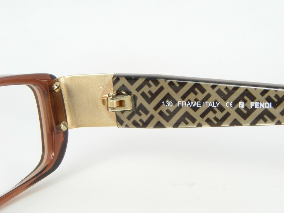 NEW FENDI F671 239 BROWN TRANSPARENT EYEGLASSES GLASSES FRAME 51-16-130mm Italy Item image 10