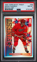 1995 Topps Finest Sergei Fedorov Mystery Refractor #M5 Detroit Red Wings PSA 8 - £116.80 GBP