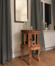 New Rustic Retro Vintage Style Wooden Natural Mahogany Wood Vitrine Cabinet - £172.50 GBP