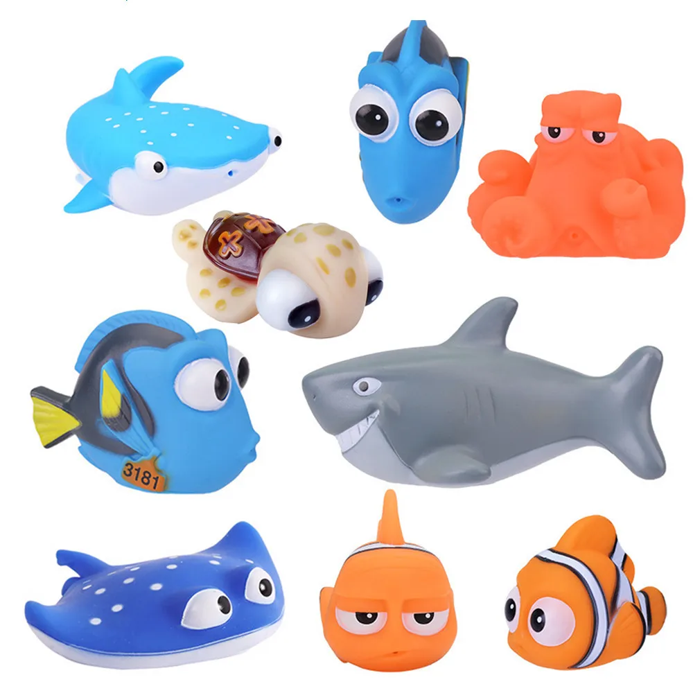 Baby Bath Toys Finding Fish Float Spray Water Squeeze Toys Soft Rubber B... - $11.17+