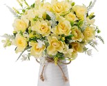 Artificial Flowers With Vase Fake Silk Flowers In Vase Gardenia Flowers ... - £39.64 GBP
