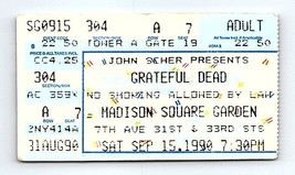 Grateful Dead Concierto Ticket Stub Septiembre 15 1990 Madison Square Jardín Nyc - $49.64