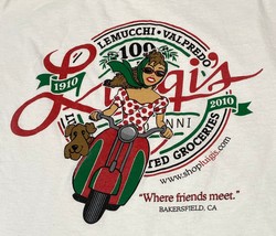 2010 Luigis Bakersfield CA 100 Year Anniversary Gildan Medium Shirt Scoo... - £13.68 GBP