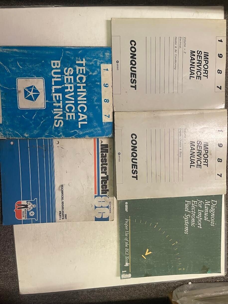 1987 CHRYSLER CONQUEST Service Repair Shop Workshop Manual Set W Bulletins - $156.99