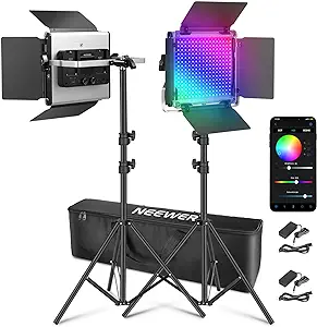 NEEWER Upgraded 660 PRO II RGB LED Video Light with App Control&amp;Stand Ki... - $592.99