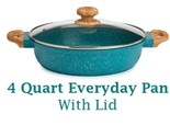 Pioneer Woman ~ TEAL Speckle ~ 4 Qt. Everyday Pan w/Lid ~ Cast Aluminum - $56.10