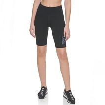 MSRP $50 Dkny Womens Bike High Waist Outline Logo Short Black Size XS NWOT - £7.28 GBP