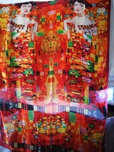 Gustav Klimt Silk Scarf Adele Art Women Abstract Long Large Rectangle Or... - £61.03 GBP