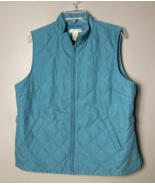 ORVIS Women&#39;s  Teal Quilted Zip Front Vest Size Large Lightweight Packable - £18.47 GBP