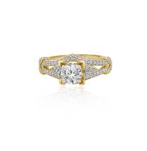 14k Yellow Gold Finish 0.70 Ct Round Cut Diamond Wedding Engagement Ring 925 - £75.91 GBP