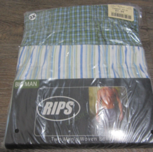 Big Man Men&#39;s RIPS Classic Woven Brief Plaid Size 3X 2 pack NOS - $24.74